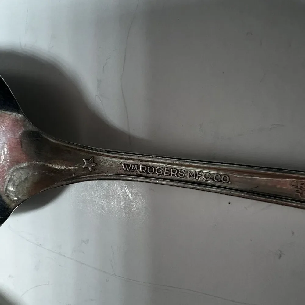 Vintage Wm Rogers Mfg Co PRISCILLA LADY ANN Fruit Silverplate Teaspoons Set of 4